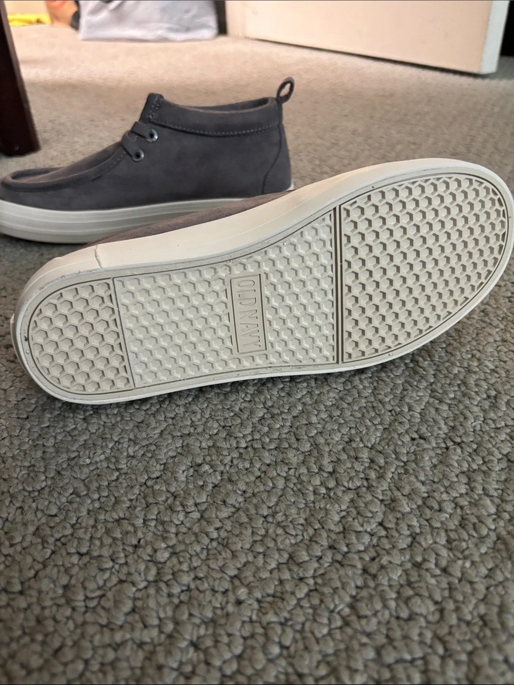 Old Navy Gray Suede-Look Kids Lace-Up Casual Sneakers
